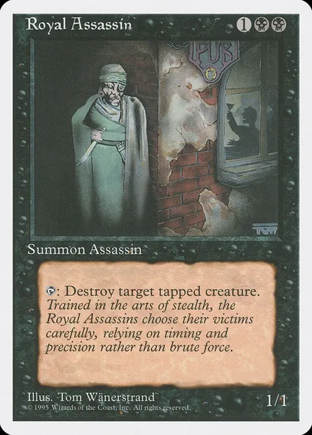 Assassin royal, carte Magic 4ED 157 — extension Quatrième Edition