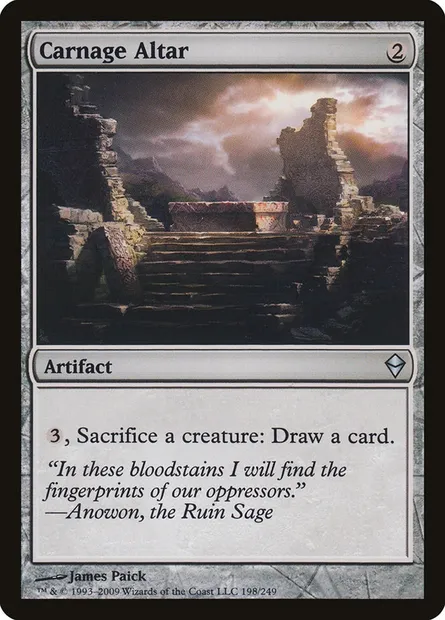Carnage Altar, Magic card ZEN 198 — Zendikar set