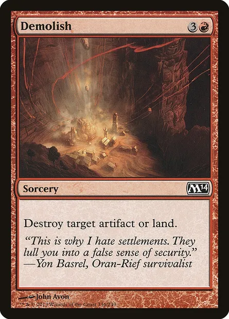Demolish, Magic card M14 136 — Magic 2014 set