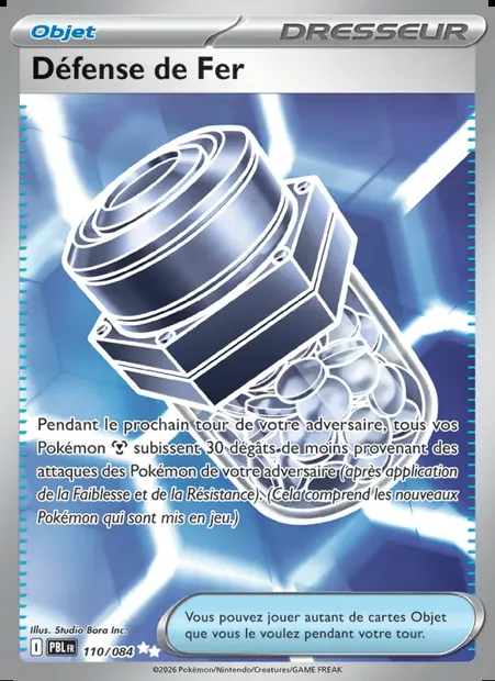 Défense de Fer, carte Pokémon PBL 110 — extension Nuit Noire