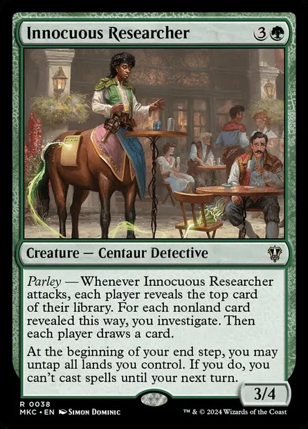 Innocuous Researcher, Magic card MKC 38 — Murders at Karlov Manor Commander set