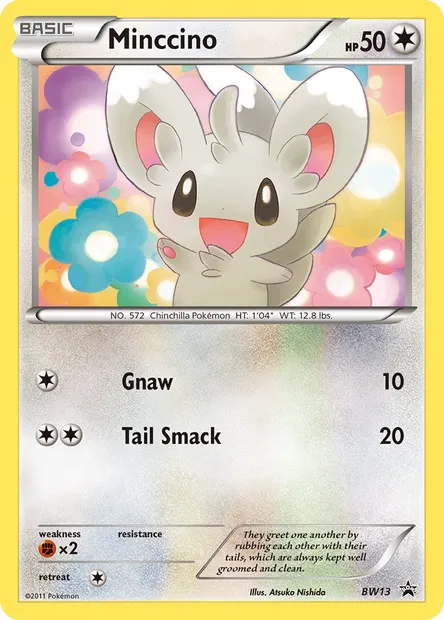 Minccino, Pokémon card BW 13 — BW Black Star Promos set