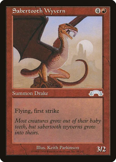 Sabertooth Wyvern, Magic card EXO 99 — Exodus set