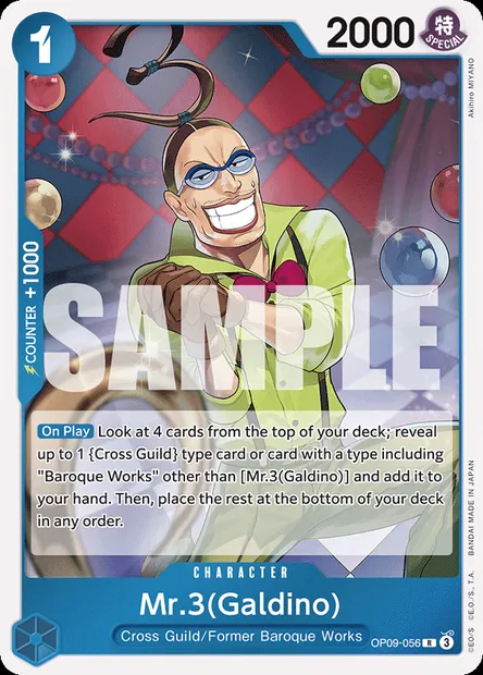 Mr.3(Galdino), One Piece card OP09-056 — EMPERORS IN THE NEW WORLD set