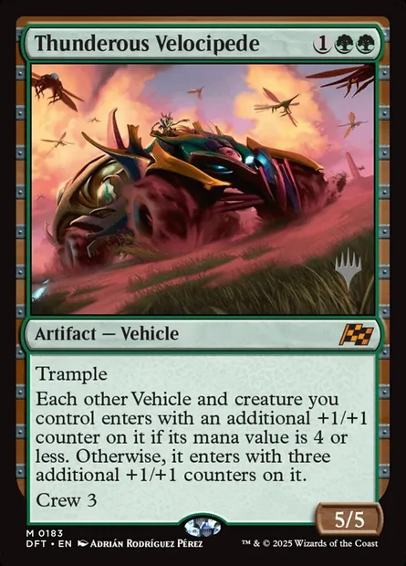 Thunderous Velocipede, Magic card PDFT 183p — Aetherdrift Promos set