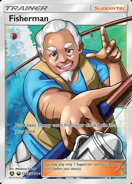 Pêcheur, carte Pokémon SMA SV83 — extension Destinées Occultes Coffre Étincelant