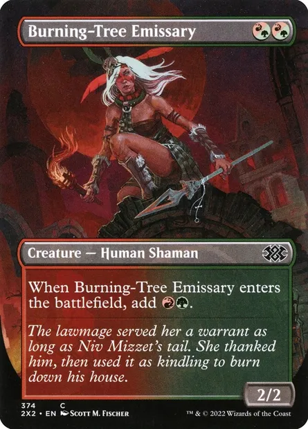 Burning-Tree Emissary, Magic card 2X2 374 — Double Masters 2022 set