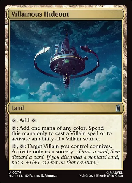 Villainous Hideout, Magic card MSH 276 — Marvel Super Heroes set