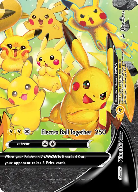 Pikachu V-UNION, Pokémon card SWSH 142 — SWSH Black Star Promos set
