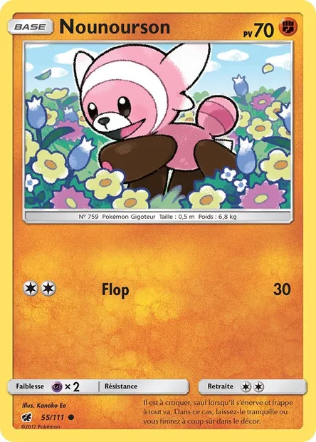 Nounourson, carte Pokémon CIN 55 — extension Invasion Carmin