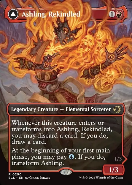 Ashling, Rekindled // Ashling, Rimebound, Magic card ECL 290 — Lorwyn Eclipsed set