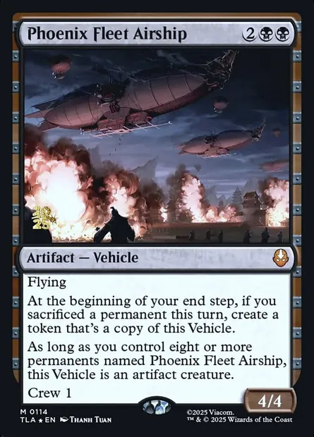 Phoenix Fleet Airship, Magic card PTLA 114s — Avatar: The Last Airbender Promos set