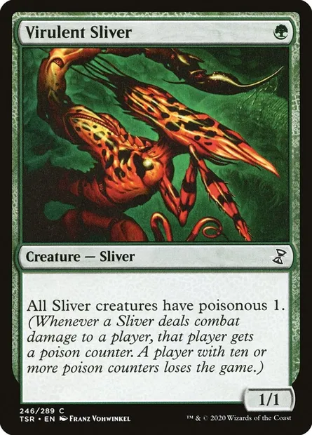 Virulent Sliver, Magic card TSR 246 — Time Spiral Remastered set