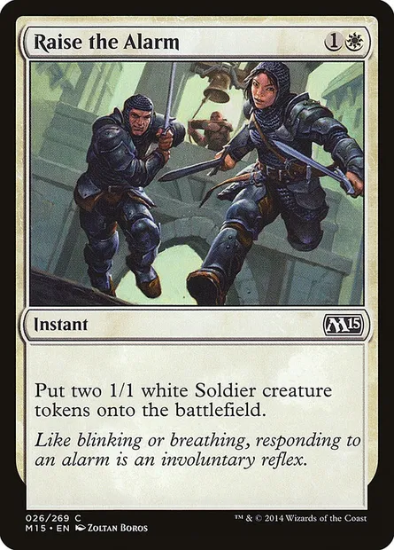 Raise the Alarm, Magic card M15 26 — Magic 2015 set