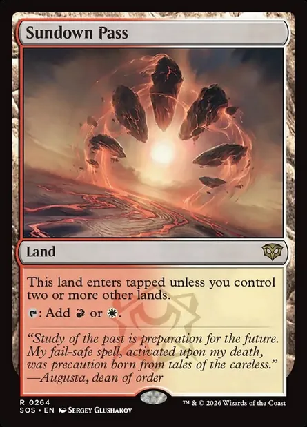 Sundown Pass, Magic card SOS 264 — Secrets of Strixhaven set