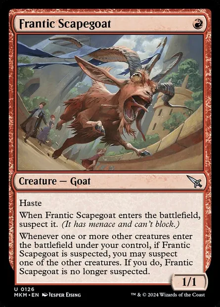Frantic Scapegoat, Magic card MKM 126 — Murders at Karlov Manor set