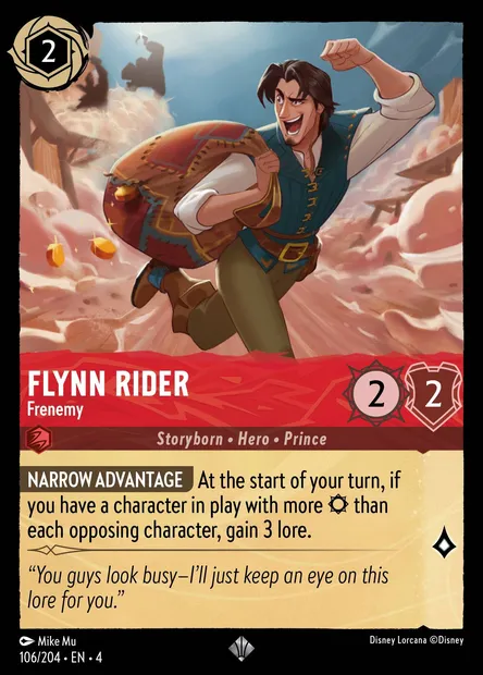 Flynn Rider - Frenemy, Disney Lorcana card CH4-106 — Ursula's Return set