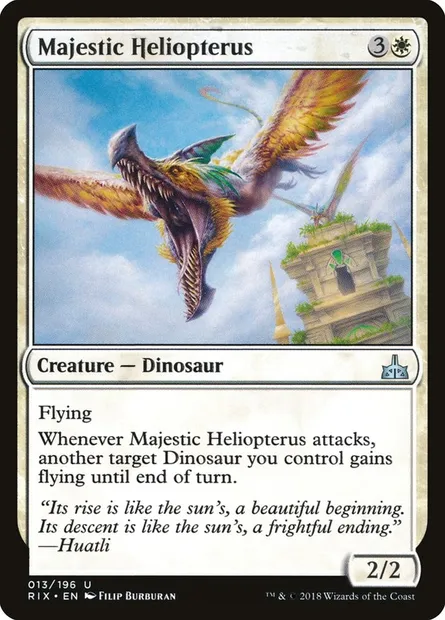 Majestic Heliopterus, Magic card RIX 13 — Rivals of Ixalan set