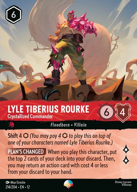 Lyle Tiberius Rourke - Crystallized Commander, Disney Lorcana card CH12-214 — Wilds Unknown set