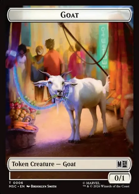 Goat, Magic card TMSC 6 — Marvel Super Heroes Commander Tokens set
