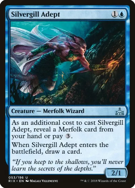 Silvergill Adept, Magic card RIX 53 — Rivals of Ixalan set