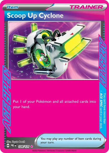 Scoop Up Cyclone, Pokémon card PRE 128 — Prismatic Evolutions set