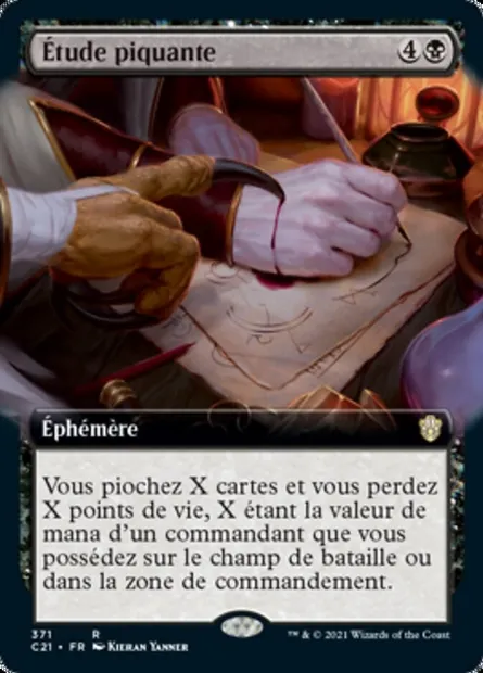 Étude piquante, carte Magic C21 371 — extension Commander 2021
