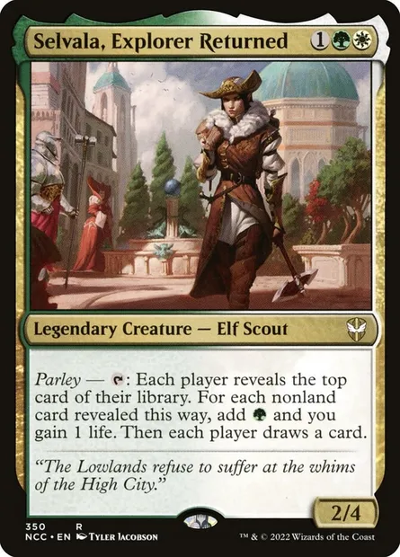 Selvala, Explorer Returned, Magic card NCC 350 — New Capenna Commander set
