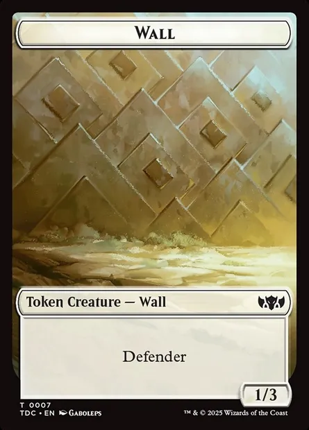 Wall, Magic card TTDC 7 — Tarkir: Dragonstorm Commander Tokens set