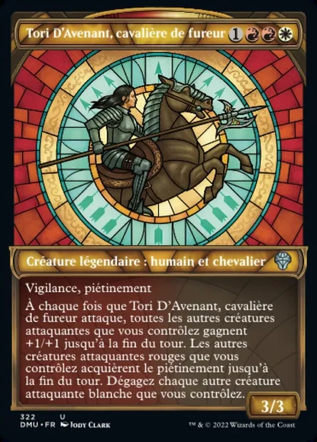 Tori D'Avenant, cavalière de fureur, carte Magic DMU 322 — extension Dominaria Uni