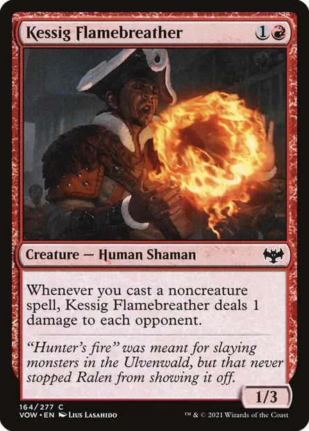 Kessig Flamebreather, Magic card VOW 164 — Innistrad: Crimson Vow set