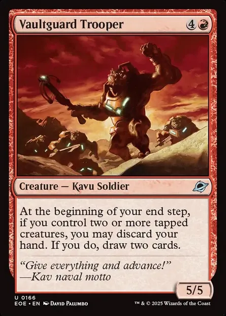 Vaultguard Trooper, Magic card EOE 166 — Edge of Eternities set