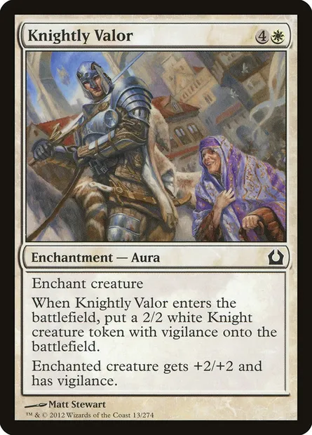 Knightly Valor, Magic card RTR 13 — Return to Ravnica set