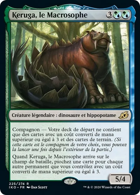 Keruga, le Macrosophe, carte Magic IKO 225 — extension Ikoria: Lair of Behemoths