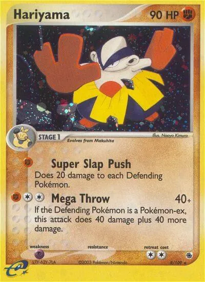 Hariyama, Pokémon card RS 8 — Ruby & Sapphire set
