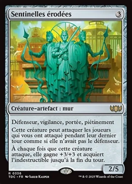 Sentinelles érodées, carte Magic TDC 336 — extension Tarkir: Dragonstorm Commander