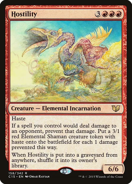 Hostility, Magic card C15 158 — Commander 2015 set