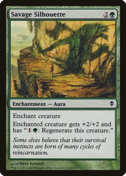 Savage Silhouette, Magic card ZEN 181 — Zendikar set