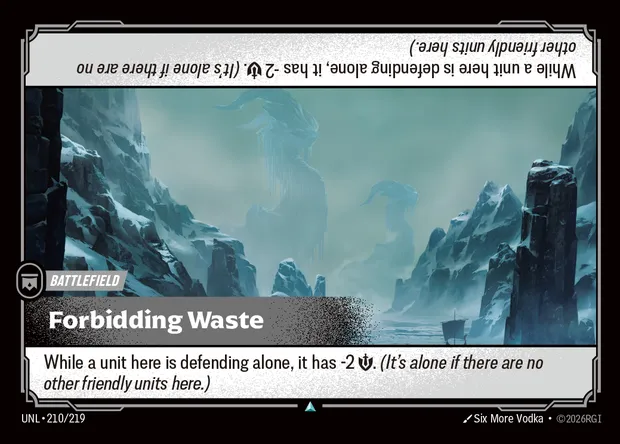 Forbidding Waste, Riftbound card UNL 210 — Unleashed set