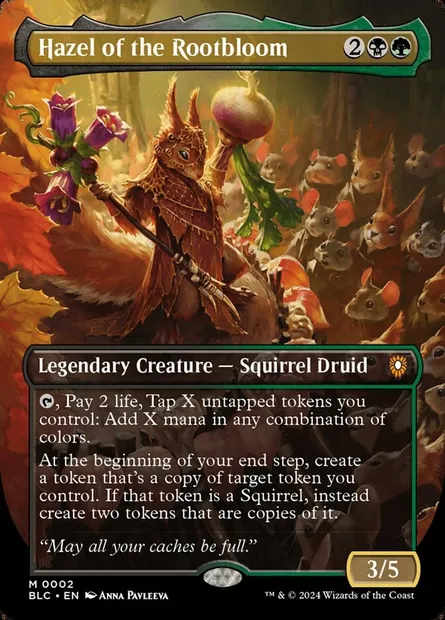 Hazel of the Rootbloom, Magic card BLC 2 — Bloomburrow Commander set