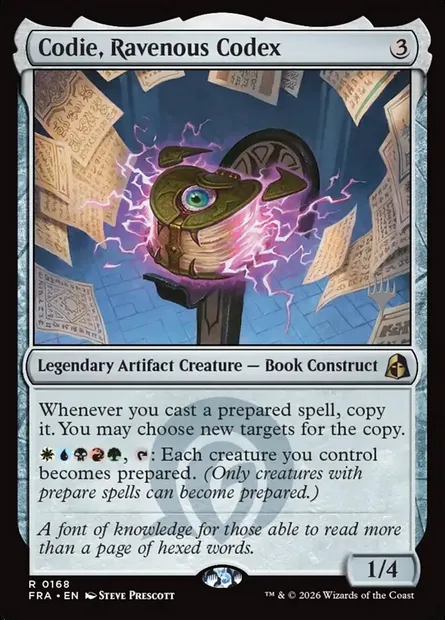 Codie, codex vorace, carte Magic PFRA 168p — extension Reality Fracture Promos