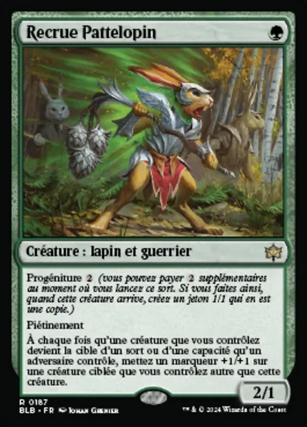Recrue Pattelopin, carte Magic BLB 187 — extension Bloomburrow
