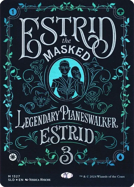 Estrid, the Masked // Estrid, the Masked, carte Magic SLD 1327 — extension Secret Lair Drop