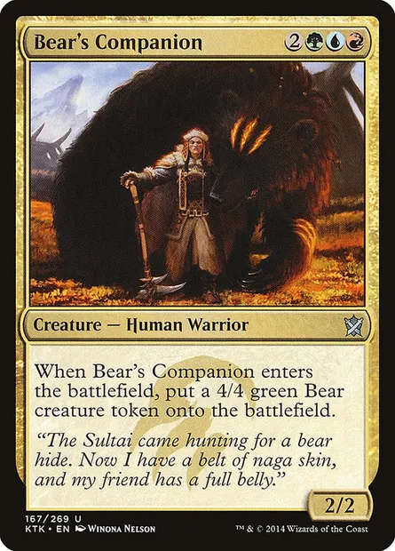 Bear's Companion, Magic card KTK 167 — Khans of Tarkir set