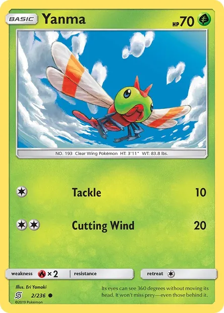 Yanma, Pokémon card UNM 2 — Unified Minds set