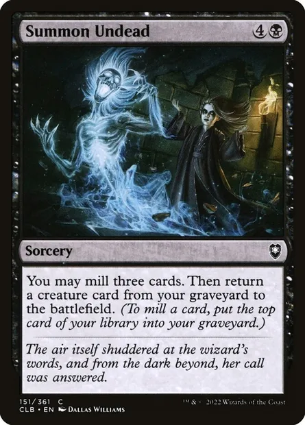 Summon Undead, Magic card CLB 151 — Commander Legends: Battle for Baldur's Gate set