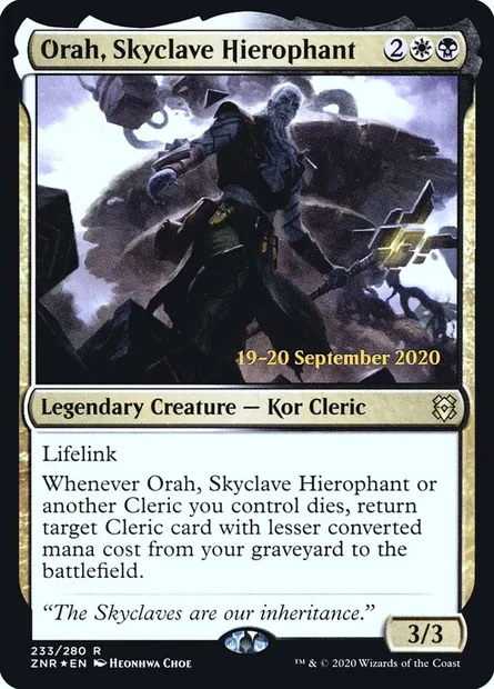 Orah, Skyclave Hierophant, Magic card PZNR 233s — Zendikar Rising Promos set
