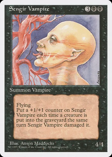 Vampire sengien, carte Magic 4ED 160 — extension Quatrième Edition