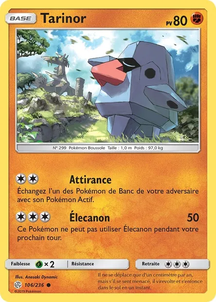Tarinor, carte Pokémon CEC 106 — extension Éclipse Cosmique