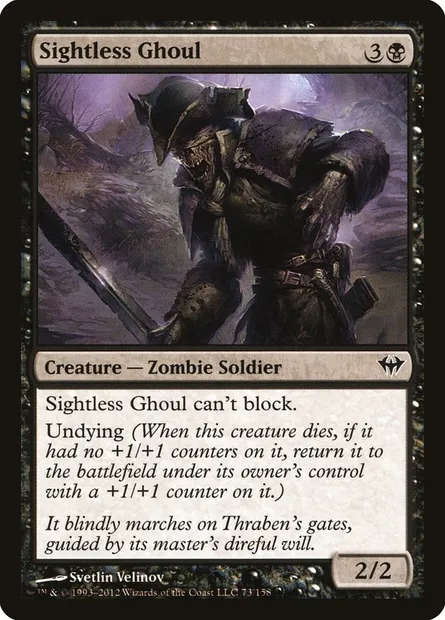 Sightless Ghoul, Magic card DKA 73 — Dark Ascension set